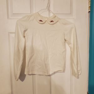 Janie and Jack white🤍 long sleeve shirt Sz 8 kids